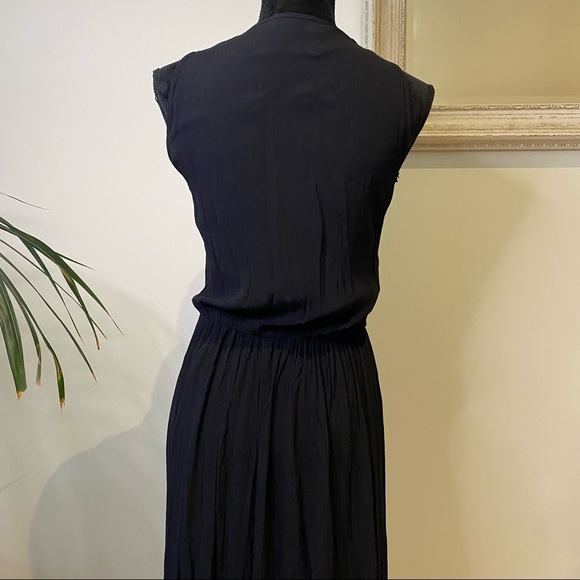 SHEIKE Maxi Long Dress Black Bohemian Viscose Front Top Wrap Detail Cocktail 10 - Picture 6 of 10